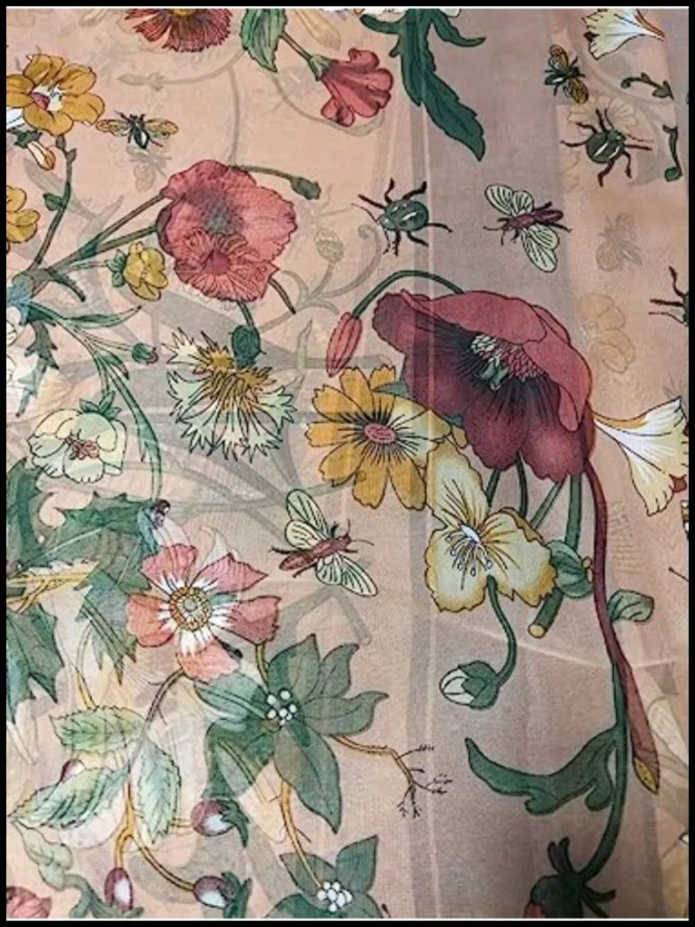 Super Large Silk Feel Floral Scarf Shawl Wrap Gift Box